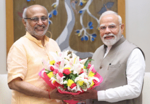Thiru CP Radhakrishnan with Prime Minister Narendra Modi